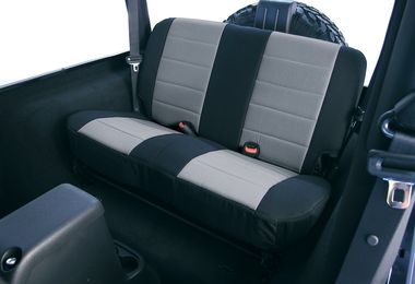 Rear  Seat Covers, Grey/Black Neoprene, TJ 03-06 (13263.09 / JM-04791/B / Rugged Ridge)