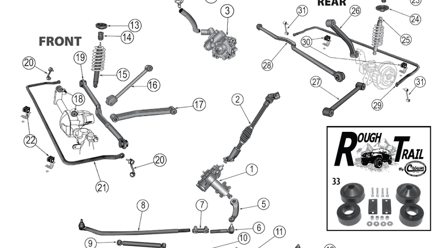 Front Track Bar (RHD) JK (52059983AD) | Jeepey - Jeep parts, spares and ...