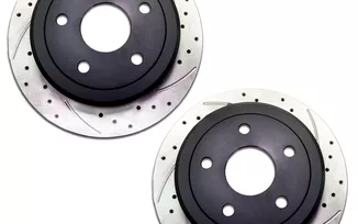 Brake disc set rear Red Line Performance perforated / slotted (AS0308.21B / JM-07388 / DuraTrail)