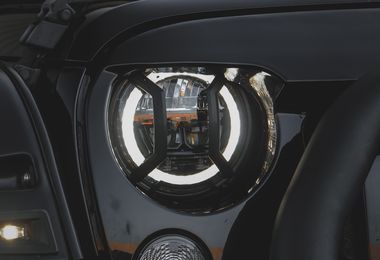 7" Lynx Halo - LED Sealed Beam Headlights, RHD (DA3462 / JM-06658/B / Britpart)