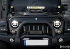 7" Lynx Halo - LED Sealed Beam Headlights, RHD (DA3462 / JM-06658/B / Britpart)