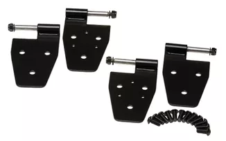 Door Hinges Black 4 Pieces Steel 1/2 Doors  YJ (AS1526.11 / JM - 07309 / DuraTrail)