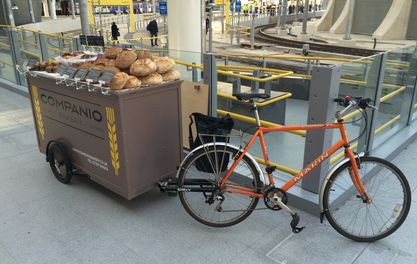 Mobile artisan bread trader rolls up to a train station near you