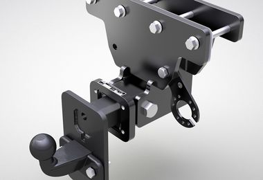 Trailer hitch with height adjustable ball mount, JK (E Marked) (AS1501.38D / JM-05804/A / DuraTrail)