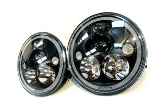 7" Vortex LED Headlights x 2 (Matte Black) RHD (XIL-7RERFMBKIT / JM-05752 / Vision X lighting)