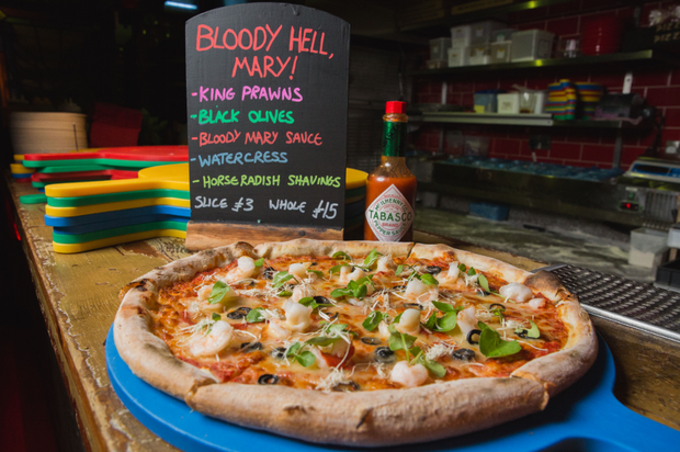 Bloody Mary Pizza – give it a shot at Crazy Pedro’s