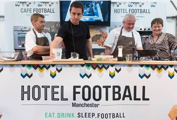 Kitchen Of Dreams? Gary Neville Finds It Tough tackling MFDF Cook-off