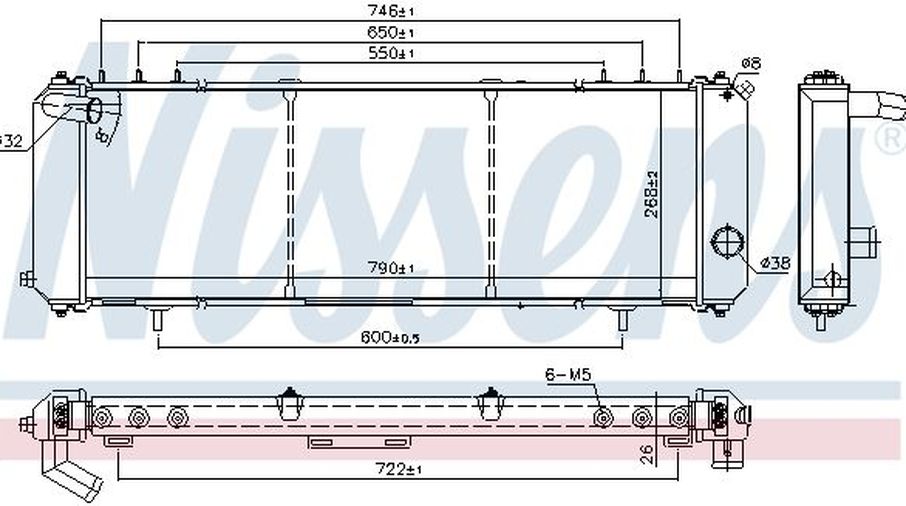 Radiator, XJ 2.5D (5191931AA) Jeepey Jeep parts, spares and accessories