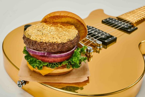 Hard Rock Cafe turns over a new (gold) leaf with this bling burger