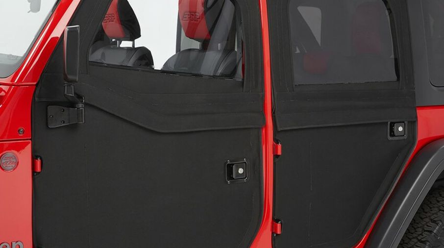 2-Piece Softtop Doors front Black Diamond JL/JT (51750-35 / JM-06711 / Bestop)