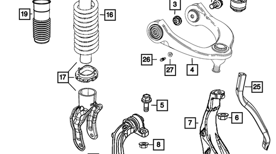 Lower Control Arm, Right, WK2 (1115) (5181834AA) Jeepey Jeep parts