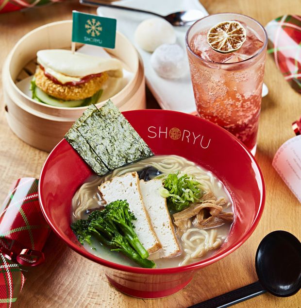 Sprout tempura and snowflake cocktails are on the menu this Xmas at Shoryu Ramen