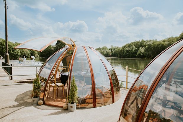 Enjoy afternoon tea and evening picnics in dining domes by Manchester’s only boating lake 