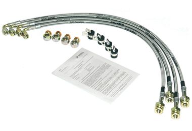 Brake Hose Kit, Braided Stainless, JK (ASP2-4P / JM-07338 / DuraTrail)