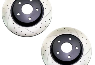 Brake disc set front Red Line Performance perforated / slotted  JK  13" (AS0322.23B / JM-07387 / DuraTrail)