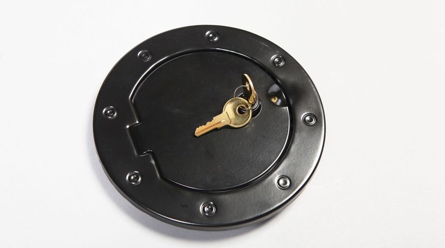 Locking Gas Cap Door, Black, JK (11229.03) Jeepey Jeep parts