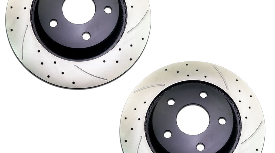 Brake disc set front Red Line Performance perforated / slotted  JK  13" (AS0322.23B / JM-07387 / DuraTrail)