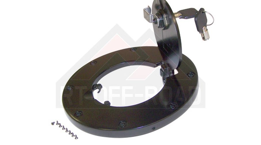 Fuel Door (Locking; Black), JK (RT26054 / JM-01584 / RT Off-Road)