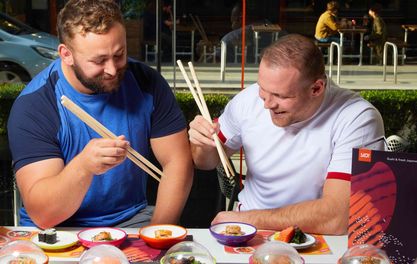 YO! rugby dudes – propsticks give big blokes a handle on sushi