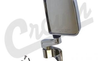 Mirror Assembly (Right-Chrome)  YJ / TJ (82201772C / JM - 07245 / Crown Automotive)