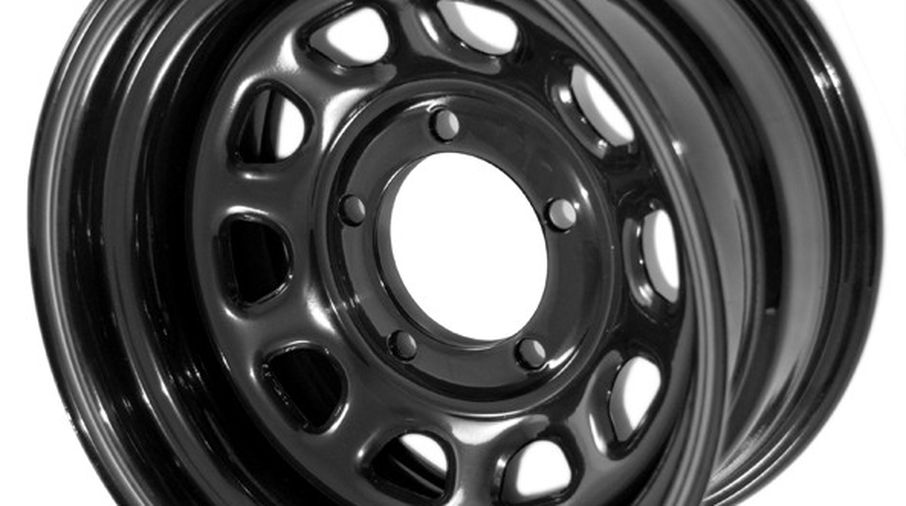Steel Wheel 15" x 8" Black, CJ (15500.10 / JM-02224 / Rugged Ridge)