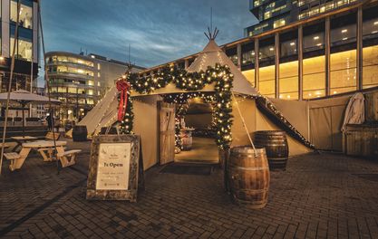 Loitering within tent? Yes, the Curious Teepee Is the the place to be this Christmas