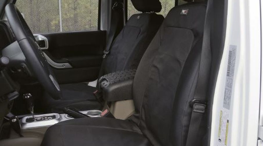 Elite Ballistic Heated Seat Cover Kit, Front; 07-10 Jeep Wrangler JK/JKU (13216.03 / JM-03314 / Rugged Ridge)