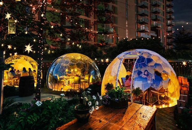 Some really cool Winter igloos have arrived at The Black Friar Pub