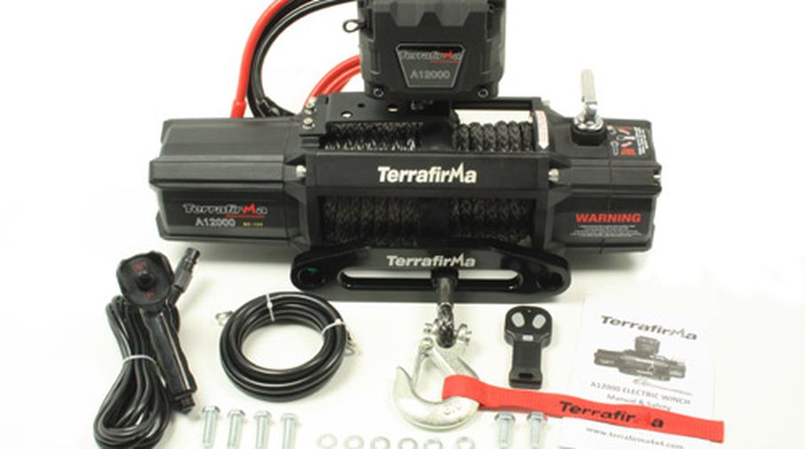 Terrafirma A12000 Winch Synthetic Rope Wireless & Cable Remote Control (TF3301 / JM-04272 / Terrafirma)
