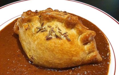 This oxtail madras pasty occupies the culinary Higher Ground