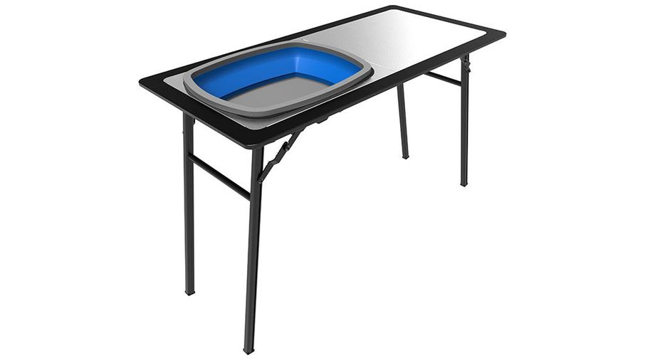 Pro Stainless Steel Prep Table With Foldaway Basin (TBRA028 / JM-04783 / Front Runner)