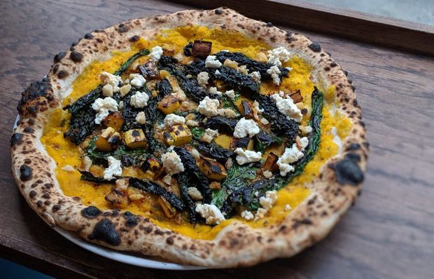 Seasonal pizza curated by a natural wine bar – a very tasty sign of the times