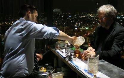 Neil Sowerby samples new Cloud 23 cocktails with a Manc message