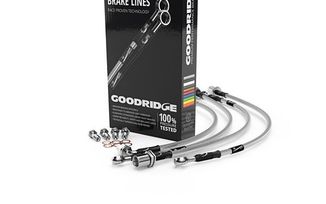 Stainless Steel Extended Braided Brake Hoses, Jimny (18+) (SSZ0601-4C-CL / SC-00241 / Goodridge)