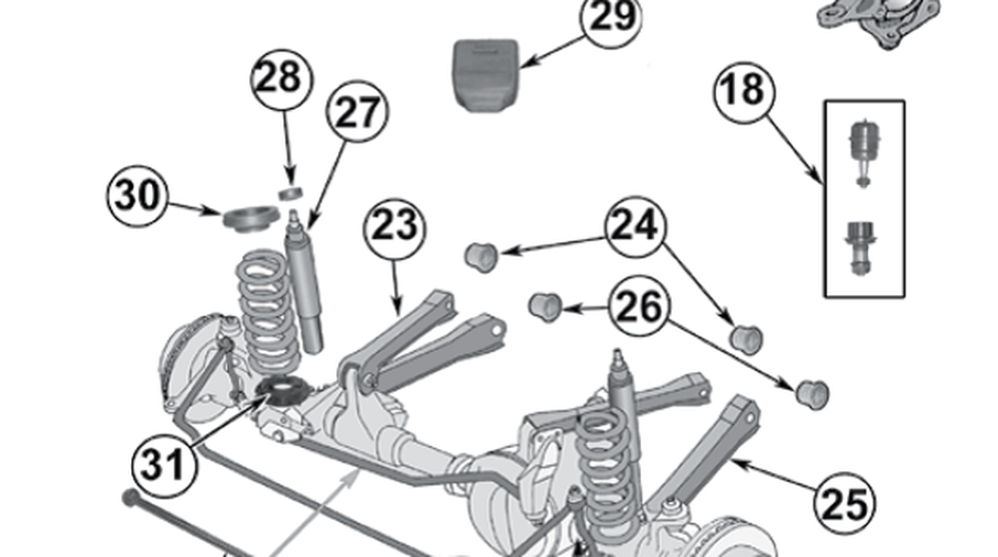 Front Coil Spring Lower Isolator, WJ (52088401) Jeepey Jeep parts