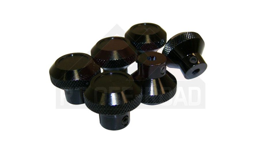 6 - Piece Knob Set (BLACK) (RT27002 / JM-01963 / RT Off-Road)