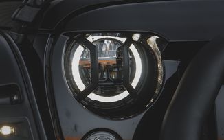 7" Lynx Halo - LED Sealed Beam Headlights, RHD (DA3462 / JM-06658/B / Britpart)