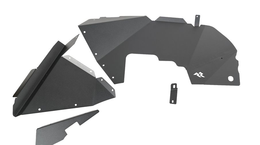 Inner Fender Liners, Front, Aluminum, Black; JL (11615.61 / JM-05010/I / Rugged Ridge)