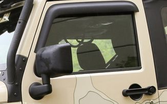 Kit Visiera Parasole Per Finestre Laterali – Rugged Ridge Nero Opaco Per Jeep Wrangler JK (2007-2018)