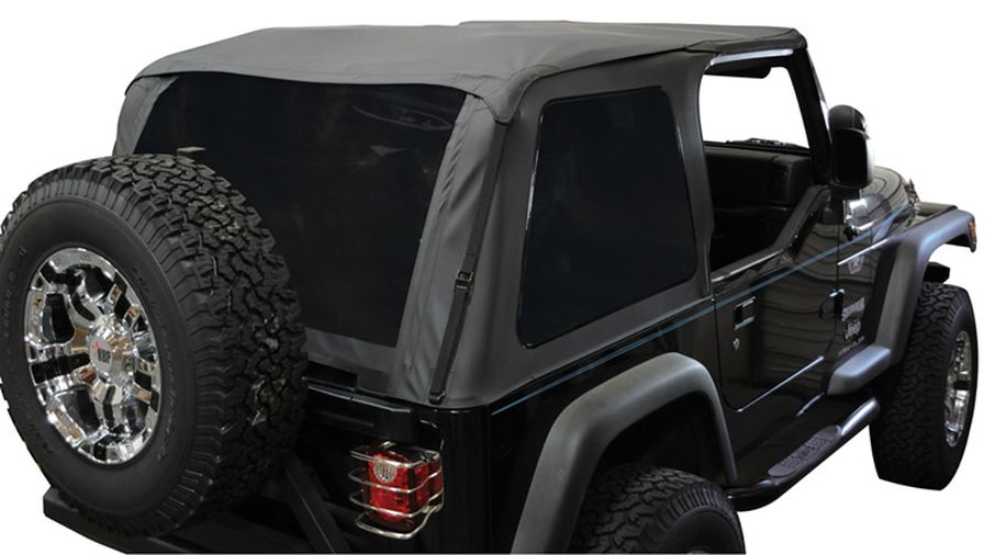 Bowless Soft Top TJ, Black Diamond w/ Tint (BRT10035) | Jeepey - Jeep  parts, spares and accessories