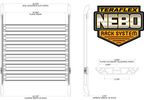 Nebo Roof Rack Main Rail Kit - Black, JK 4 Door (4722010 / JM-04668/G / TeraFlex)