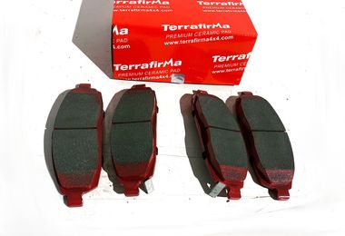 Front Ceramic Brake Pad Set, XK, WK (UDB4002TF/ 5080868AA / JM-05394/E / Terrafirma)