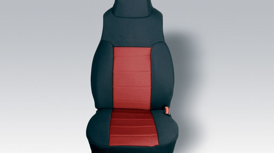 Front Seat Covers, Red Neoprene, TJ 97-02 (13210.53 / JM-03819 / Rugged Ridge)