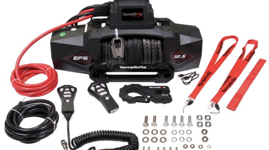 Terrafirma EFS12 Winch Synthetic Rope Wireless & Cable Remote Control (TF3380 / JM-04272 / Terrafirma)