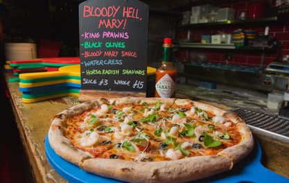 Bloody Mary Pizza – give it a shot at Crazy Pedro’s