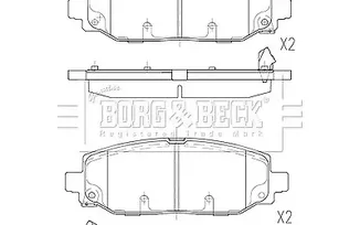 Brake Pads, Rear, JL (68386838AA / JM-06854 / Allmakes 4x4)