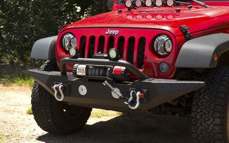 Front Recovery Bumper, Spartan With Overrider, JK (11548.02 / JM-03972 / Rugged Ridge)