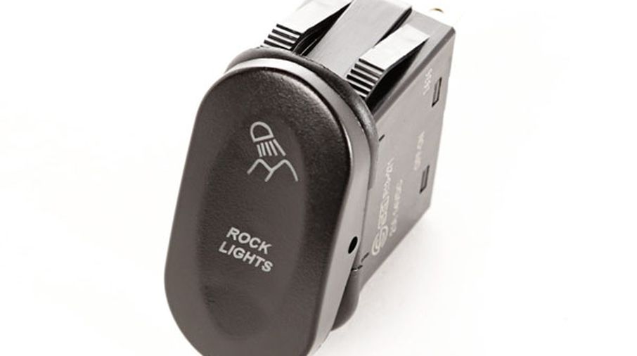 2-Position Rocker Switch, Rock Lights, Amber (17235.07 / JM-00966SP / Rugged Ridge)