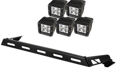 Hood Light Bar Kit, 5 Cube LED Lights, JK (11232.05 / JM-02185 / Rugged Ridge)