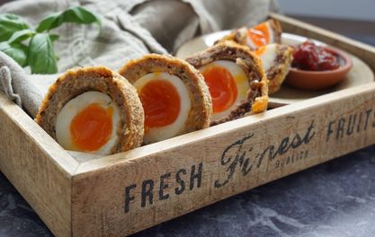 Hatch eggs? It's the Scotch variety at their new Sunday produce market